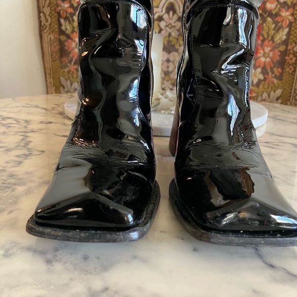 Maison Martin Margiela Red Heel Patent Leather Ankle Boots - Picture 9 of 9